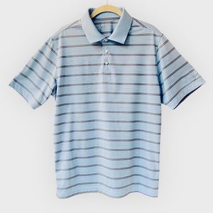Walter Hagen | Essentials Golf Shirt | Size Medium | Blue w Gray Stripes | $25